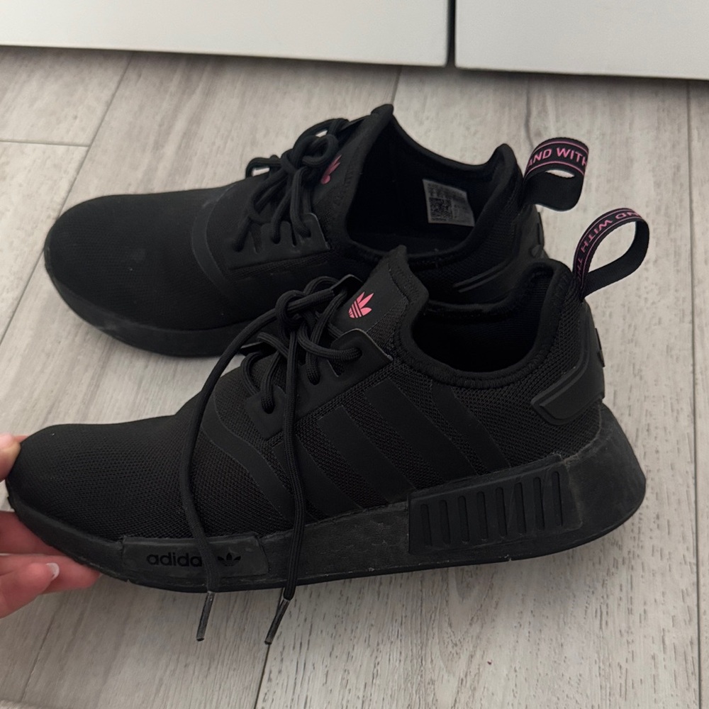 Adidas Black and Pink Athletic Shoes